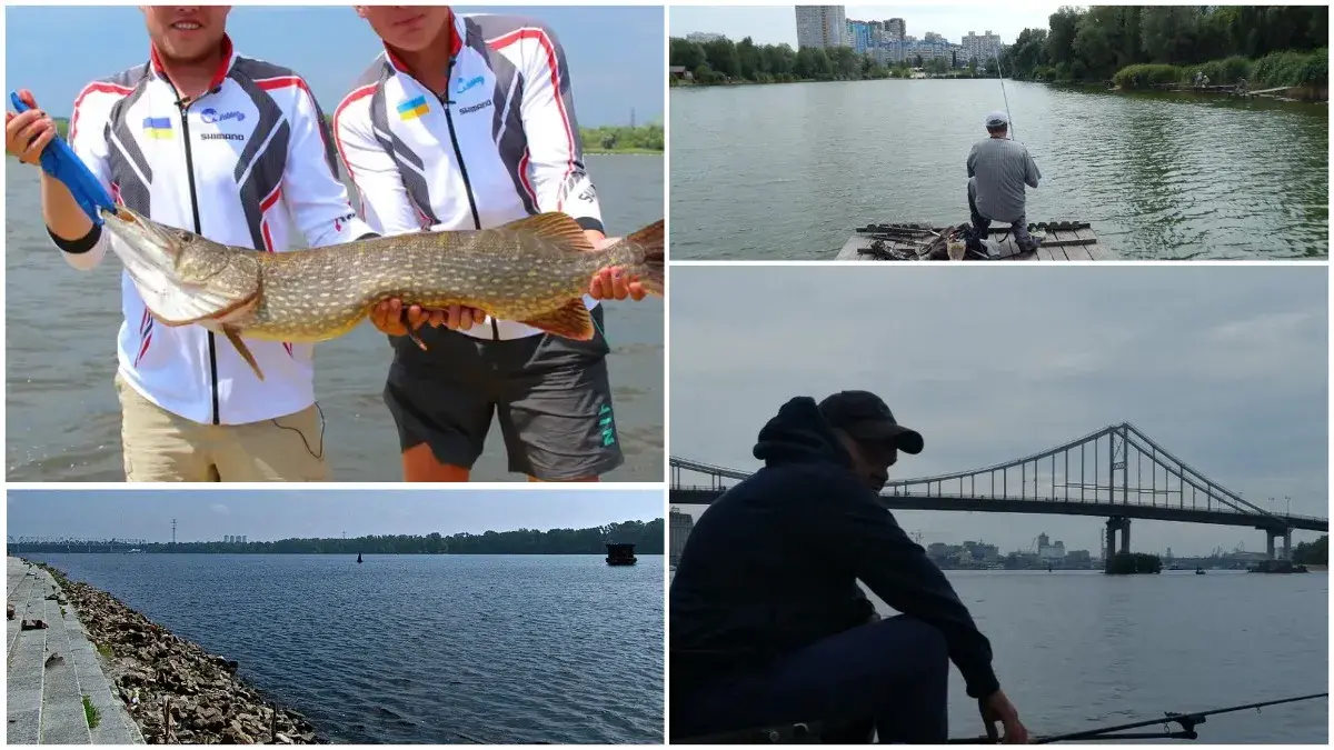 місця для риболовлі у Києві